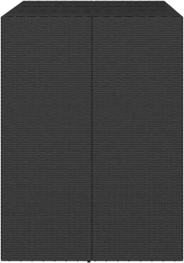 VIDAXL Bartafel met glazen blad 105x80x110 cm poly rattan zwart - Foto 3