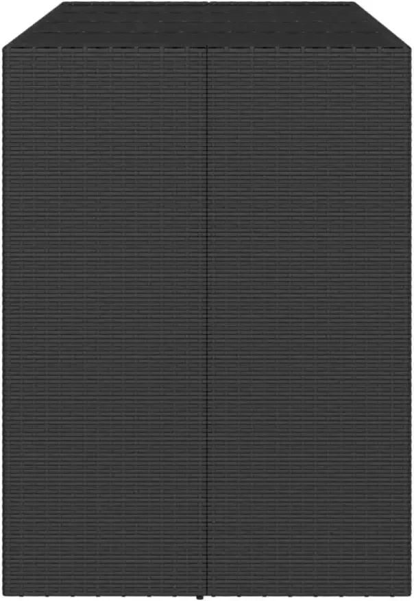 VIDAXL Bartafel met glazen blad 145x80x110 cm poly rattan zwart - Foto 3
