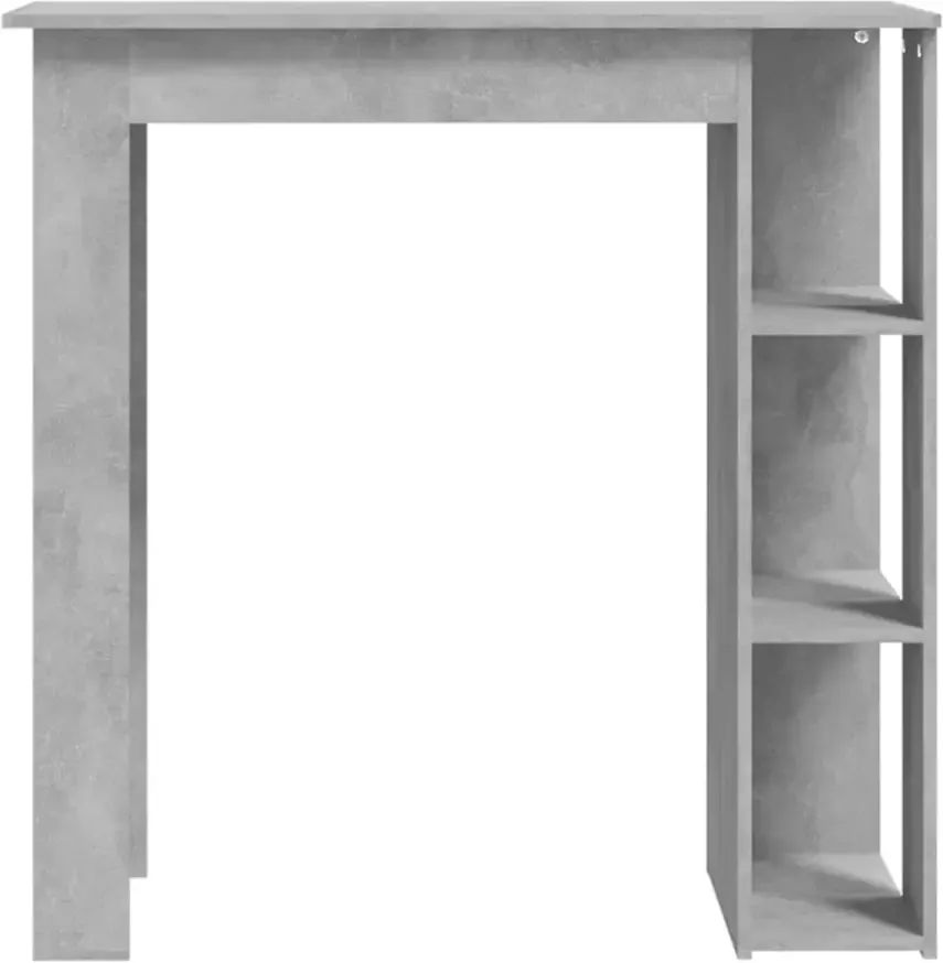 VidaXL -Bartafel-met-schap-102x50x103 5-cm-bewerkt-hout-betongrijs - Foto 1