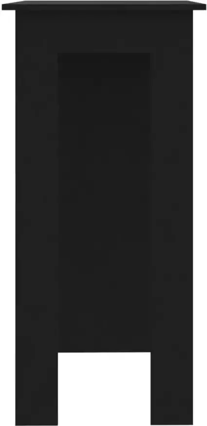 VidaXL -Bartafel-met-schap-102x50x103 5-cm-spaanplaat-zwart - Foto 3