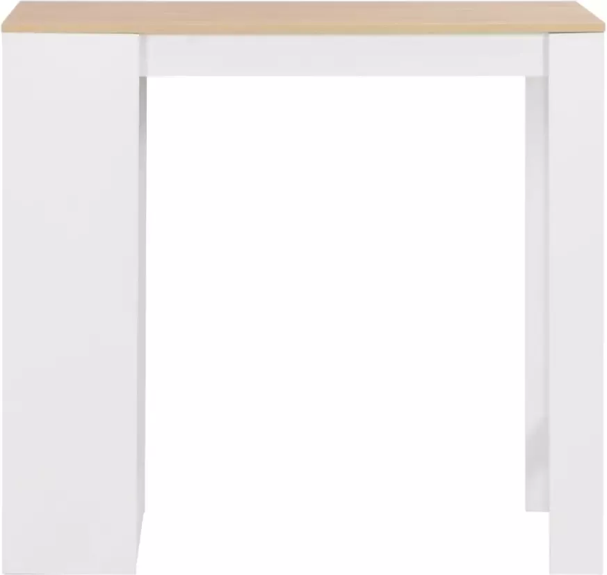 VidaXL -Bartafel-met-schap-110x50x103-cm-wit