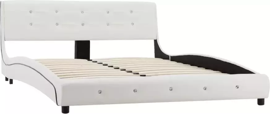 Vida XL Bed met matras kunstleer wit 140x200 cm SKU: V277571 - Foto 7
