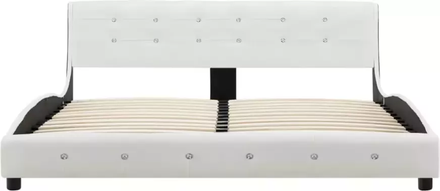 Vida XL Bed met matras kunstleer wit 160x200 cm SKU: V277572 - Foto 4