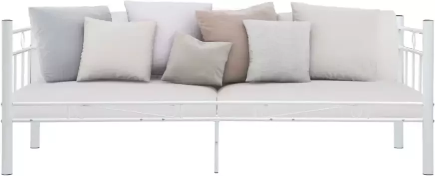 VidaXL -Bedbankframe-metaal-wit-90x200-cm - Foto 4