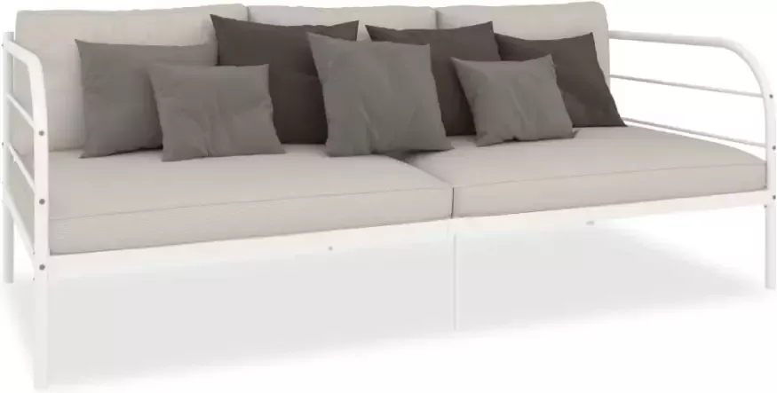 VidaXL -Bedbankframe-metaal-wit-90x200-cm - Foto 2