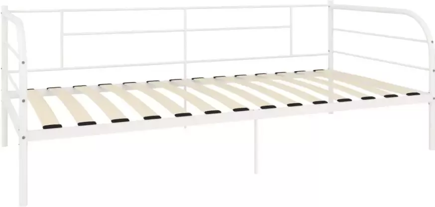 VidaXL -Bedbankframe-metaal-wit-90x200-cm