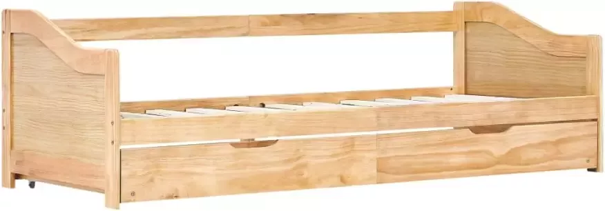 VidaXL -Bedbankframe-uittrekbaar-grenenhout-90x200-cm