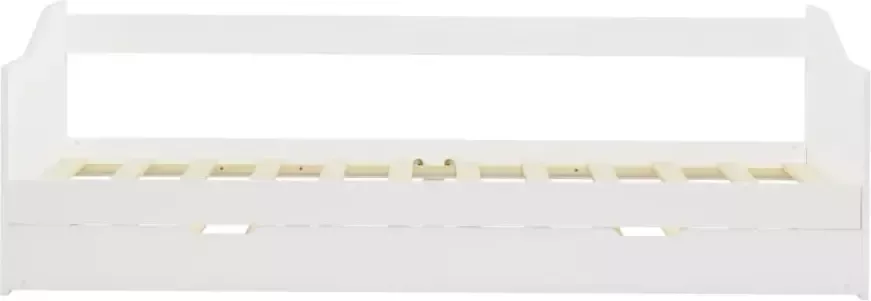 VidaXL -Bedbankframe-uittrekbaar-grenenhout-wit-90x200-cm - Foto 2
