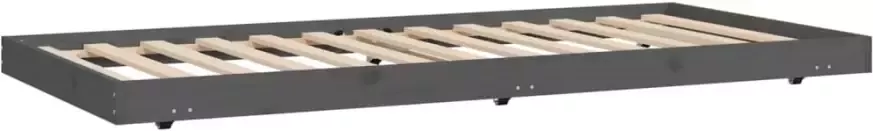 VidaXL -Bedframe-75x190-cm-massief-grenenhout-grijs - Foto 5