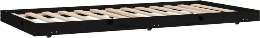 VidaXL -Bedframe-75x190-cm-massief-grenenhout-zwart - Foto 5