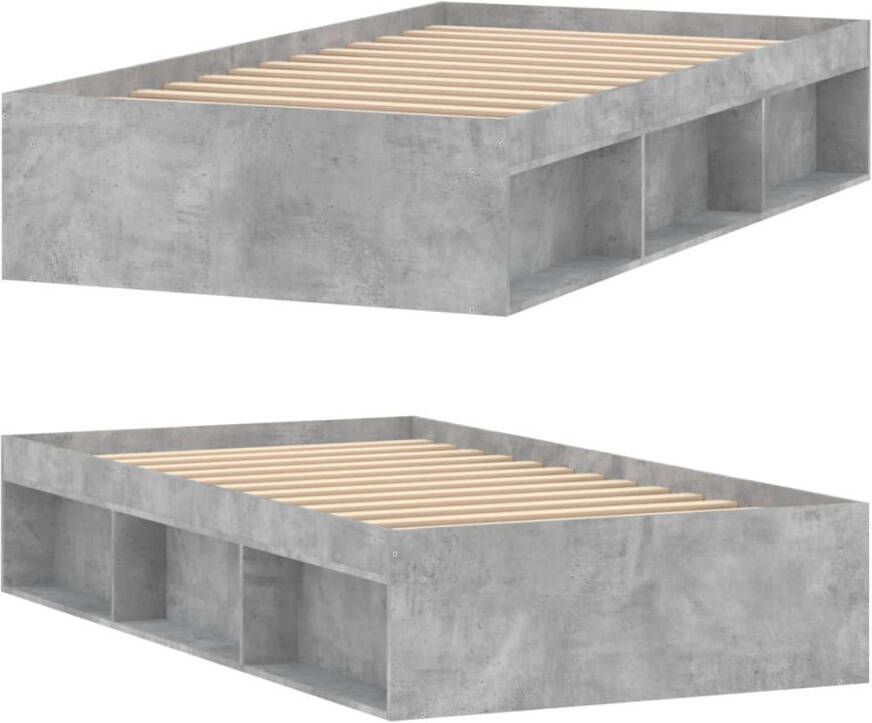 VidaXL -Bedframe-betongrijs-100x200-cm