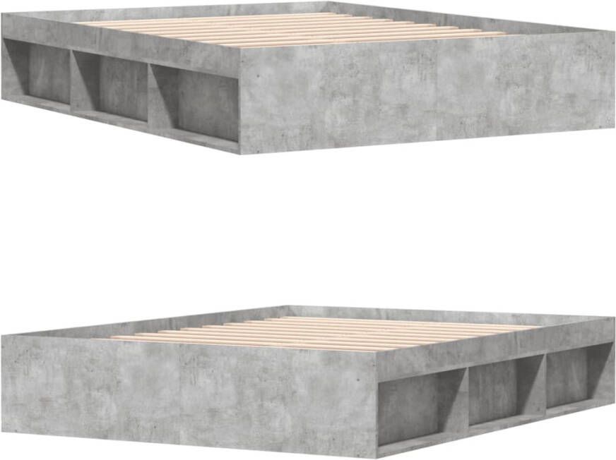 VidaXL -Bedframe-betongrijs-150x200-cm-King-Size - Foto 1