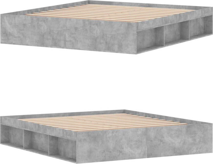 VidaXL -Bedframe-betongrijs-180x200-cm-Super-King-Size