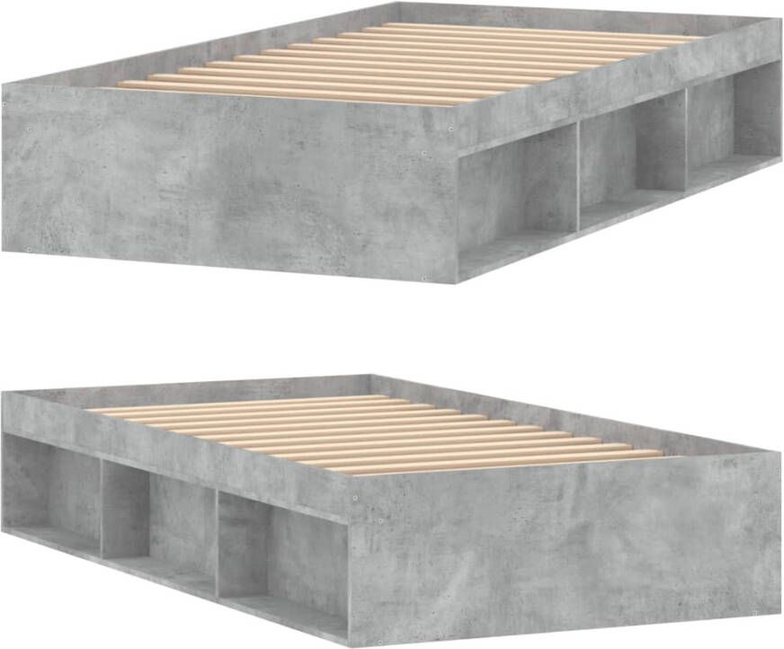 VidaXL -Bedframe-betongrijs-90x200-cm
