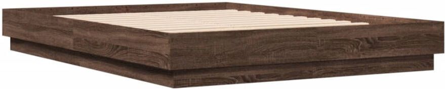 VidaXL -Bedframe-bewerkt-hout-bruin-eikenkleur-160x200-cm - Foto 5
