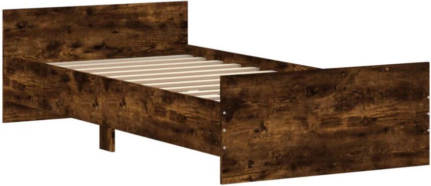 VIDAXL Bedframe zonder matras hout gerookt eikenkleurig 100x200 cm - Foto 2