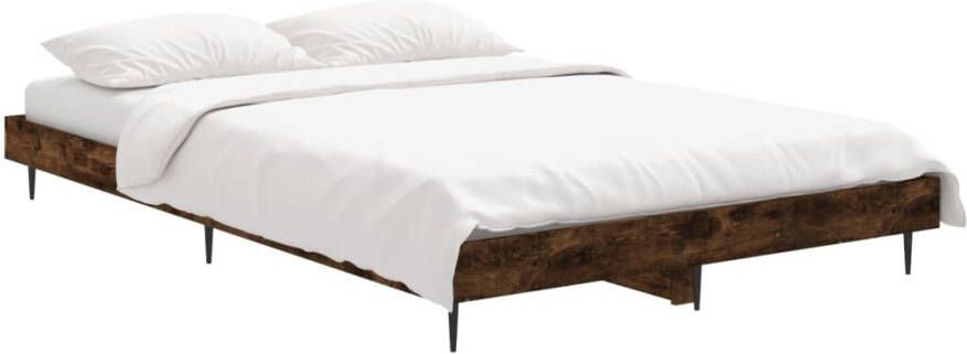 VIDAXL Bedframe zonder matras hout gerookt eikenkleurig 120x190 cm - Foto 5