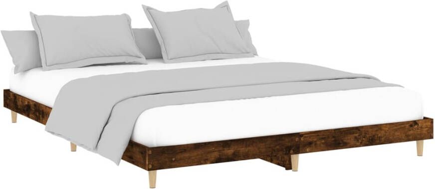 VIDAXL Bedframe zonder matras hout gerookt eikenkleurig 120x200 cm - Foto 4