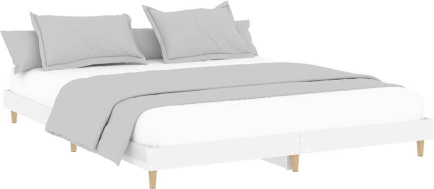 VidaXL -Bedframe-bewerkt-hout-hoogglans-wit-120x200-cm - Foto 4