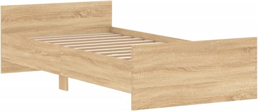 VIDAXL Bedframe zonder matras hout sonoma eikenkleurig 100x200 cm - Foto 2