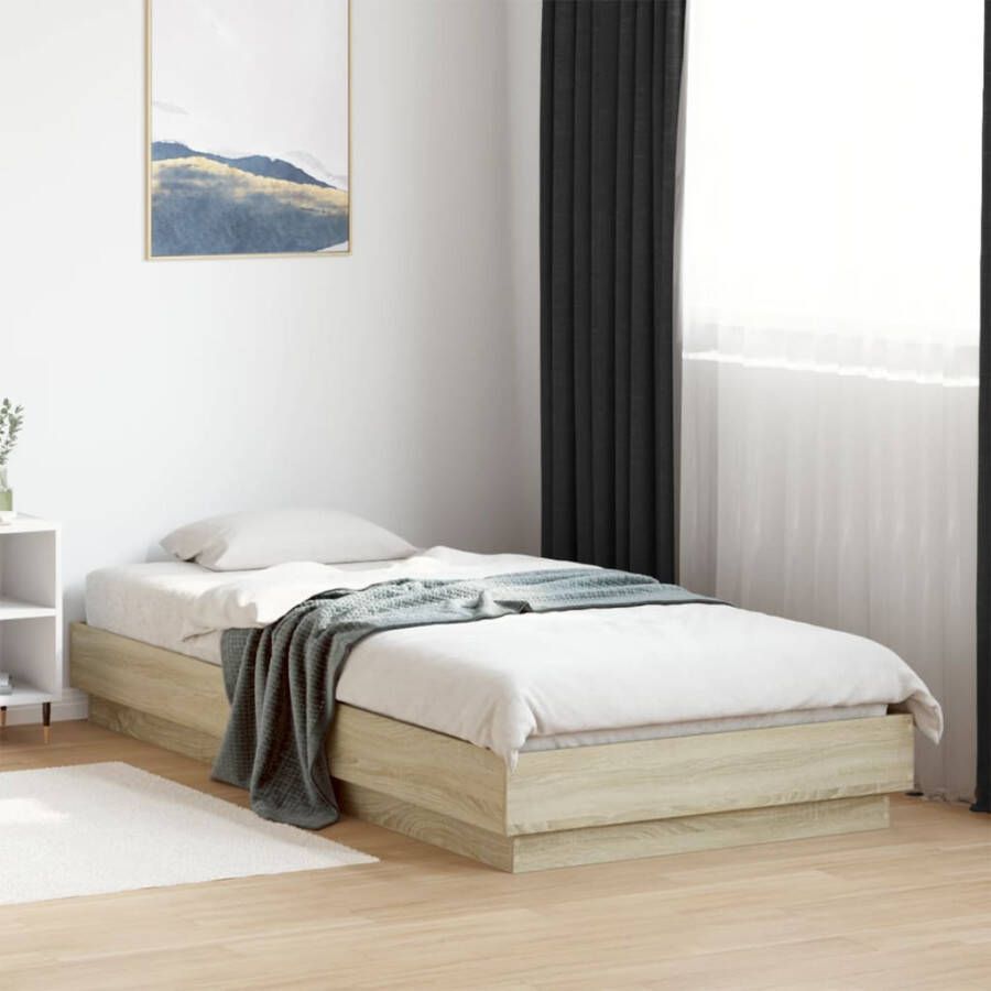 VIDAXL Bedframe zonder matras hout sonoma eikenkleurig 90x200 cm