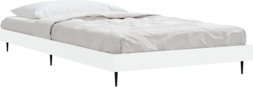 VidaXL -Bedframe-bewerkt-hout-wit-90x190-cm - Foto 4