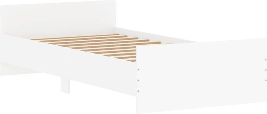 VidaXL -Bedframe-bewerkt-hout-wit-90x200-cm - Foto 5