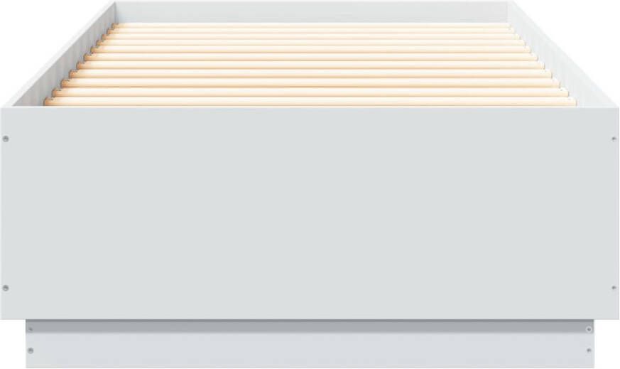 VidaXL -Bedframe-bewerkt-hout-wit-90x200-cm - Foto 2