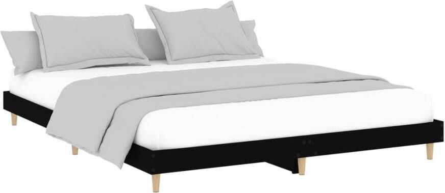 VidaXL -Bedframe-bewerkt-hout-zwart-120x200-cm - Foto 4