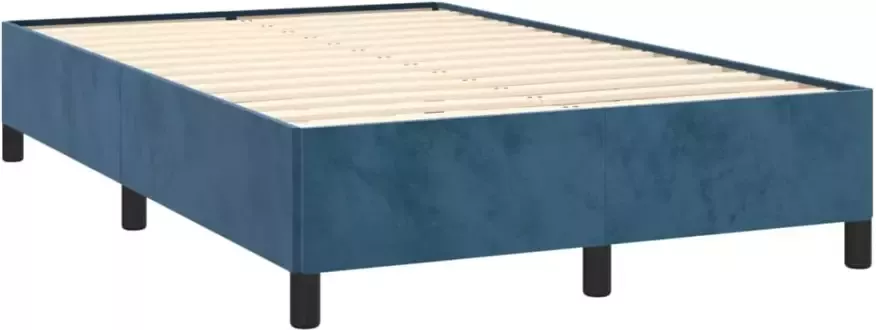 VIDAXL Bedframe zonder matras 120x200 cm fluweel donkerblauw - Foto 4