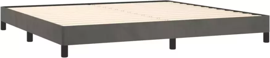VidaXL Bedframe zonder matras 200x200 cm fluweel donkergrijs - Foto 4