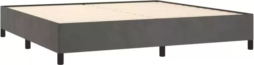 VidaXL Bedframe zonder matras 200x200 cm fluweel donkergrijs - Foto 5