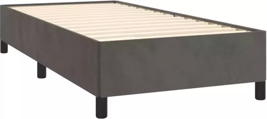 VidaXL Bedframe zonder matras 80x200 cm fluweel donkergrijs - Foto 6