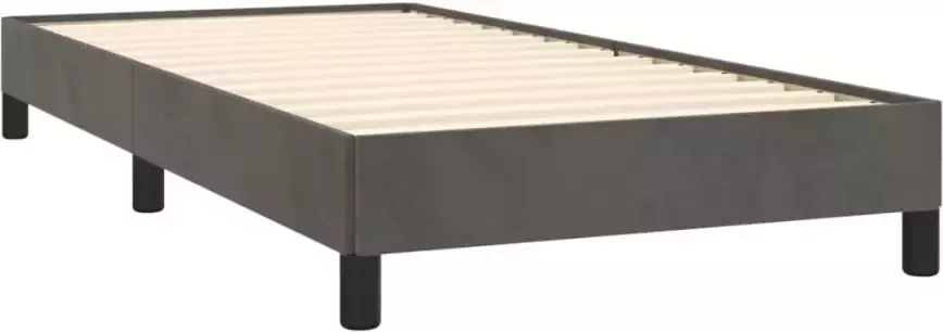 VidaXL Bedframe zonder matras 80x200 cm fluweel donkergrijs - Foto 3