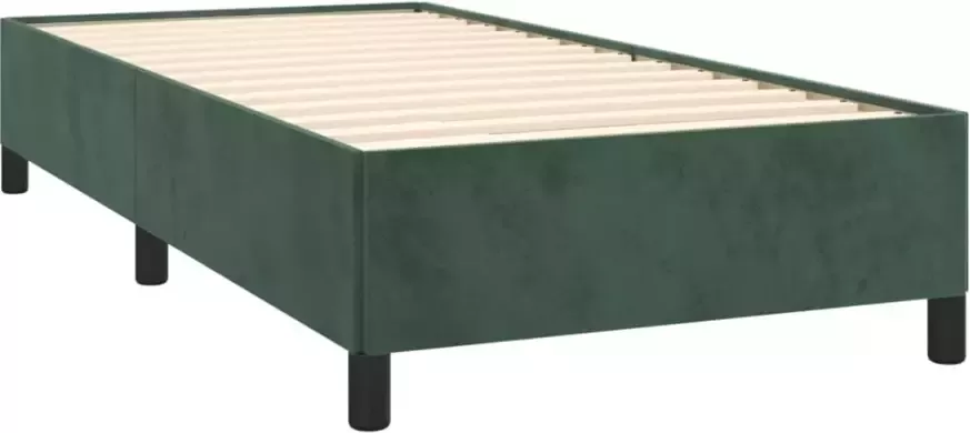 VidaXL Bedframe zonder matras 80x200 cm fluweel donkergroen - Foto 5