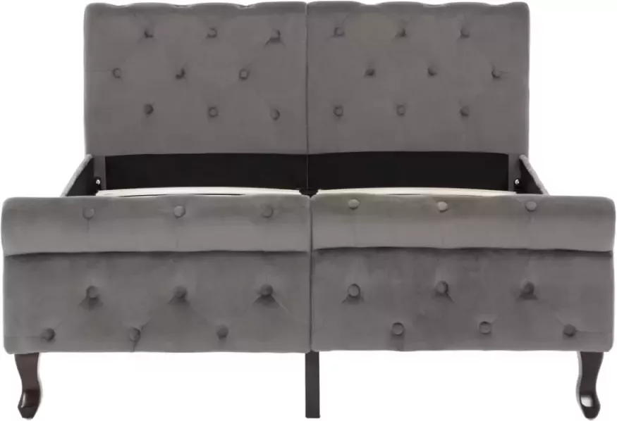 VidaXL -Bedframe-fluweel-grijs-120x200-cm - Foto 2