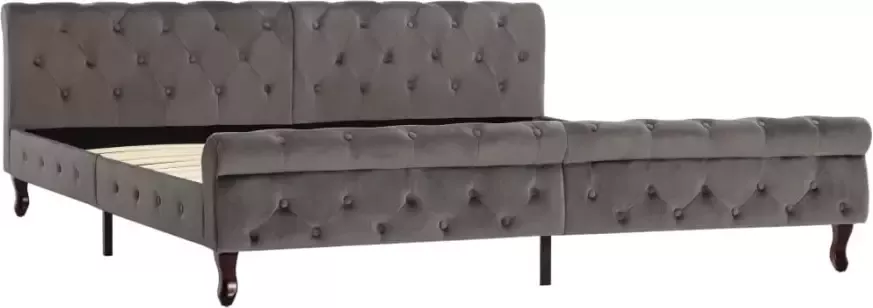VidaXL -Bedframe-fluweel-grijs-200x200-cm - Foto 4