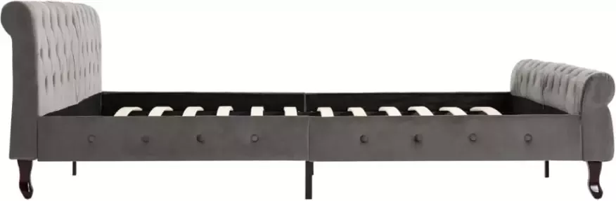 VidaXL -Bedframe-fluweel-grijs-200x200-cm - Foto 3