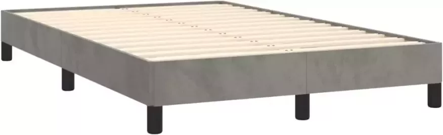 VidaXL Bedframe zonder matras 120x200 cm fluweel lichtgrijs - Foto 6