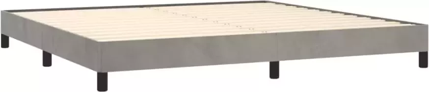 VidaXL Bedframe zonder matras 200x200 cm fluweel lichtgrijs - Foto 4