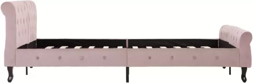VidaXL -Bedframe-fluweel-roze-140x200-cm - Foto 3