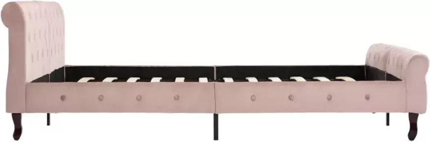 VidaXL -Bedframe-fluweel-roze-160x200-cm - Foto 3