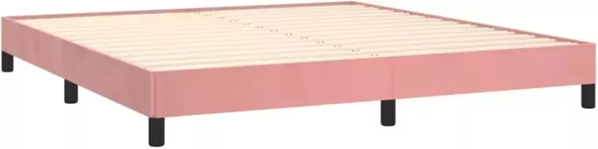 VidaXL -Bedframe-fluweel-roze-160x200-cm - Foto 4