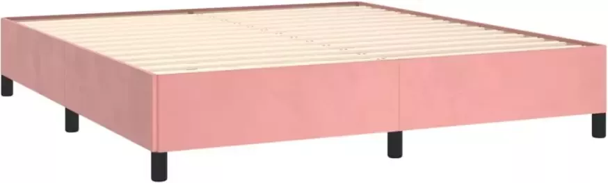 VidaXL -Bedframe-fluweel-roze-160x200-cm - Foto 4