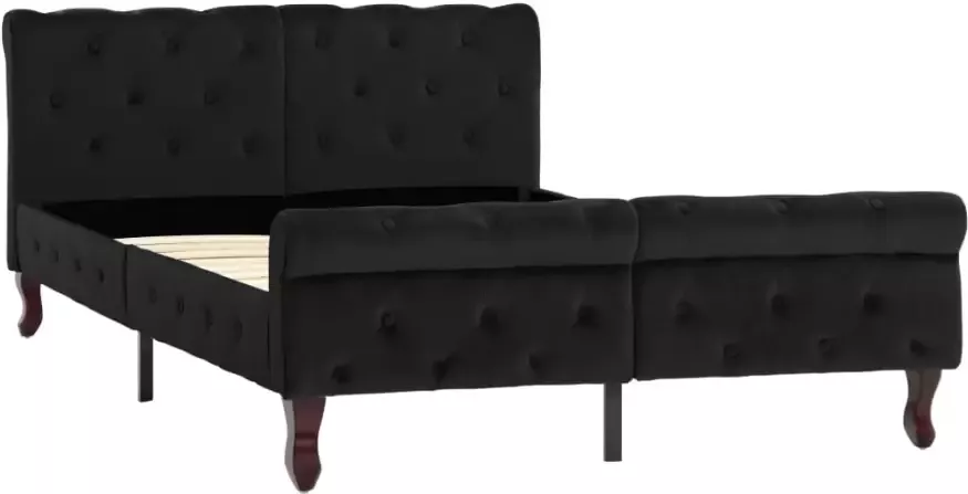 VidaXL -Bedframe-fluweel-zwart-120x200-cm - Foto 4