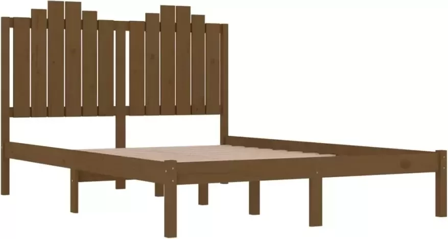 VidaXL -Bedframe-grenenhout-honingbruin-120x190-cm-4FT-Small-Double - Foto 4