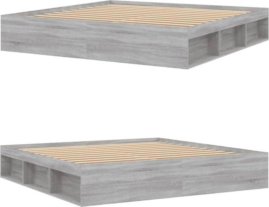 VidaXL -Bedframe-grijs-sonoma-eikenkleurig-200x200-cm