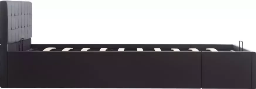 VidaXL -Bedframe-hydraulisch-kunstleer-zwart-140x200-cm - Foto 3