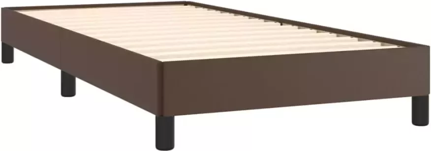 VidaXL -Bedframe-kunstleer-bruin-100x200-cm - Foto 3