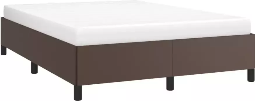 VidaXL -Bedframe-kunstleer-bruin-140x190-cm - Foto 5